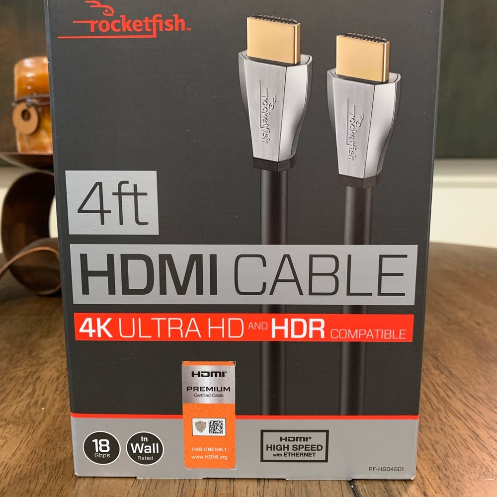 Rocketfish 4ft HDMI Cable 4K UltraHD & HDR Compatible
